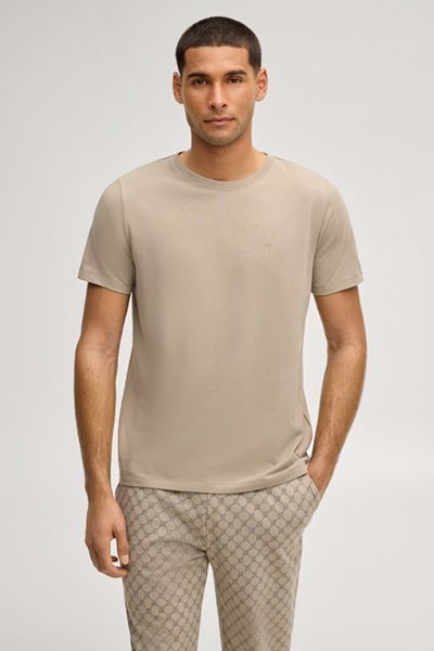 Joop! Loungewear T-Shirt Beige Baumwolle Klassischer Rundhalsausschnitt Unisex