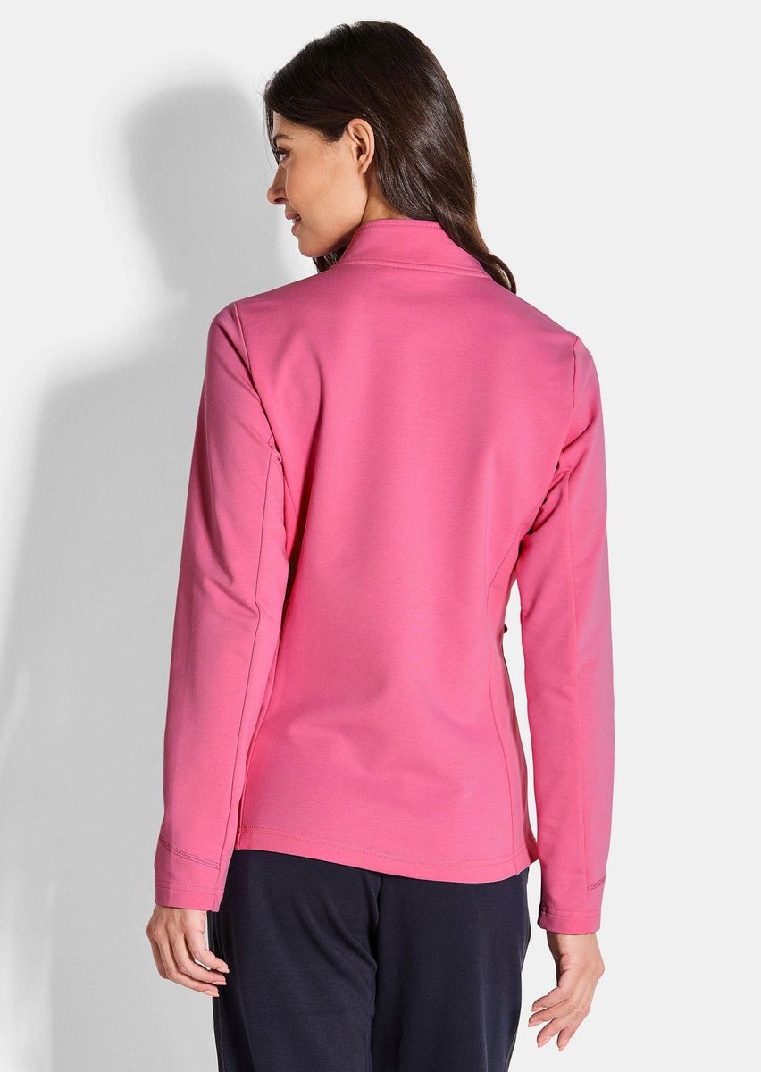 Sweatjacke mit Stehkragen und Reißverschluss