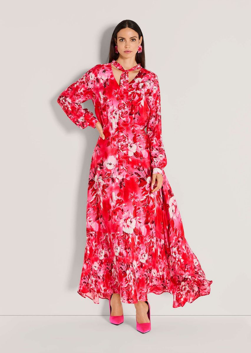 Florales Maxikleid mit Schluppe