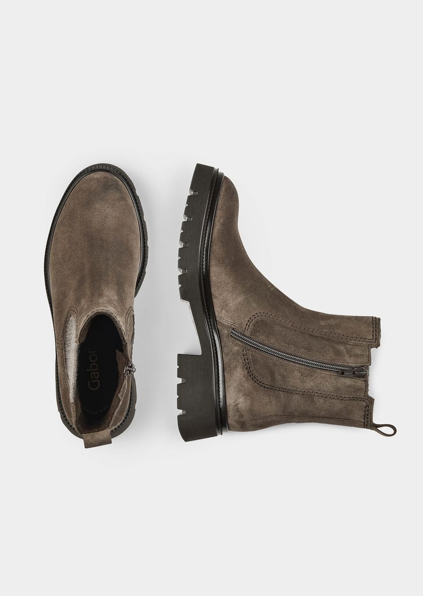 Chunky Chelsea-Boots aus Rauleder