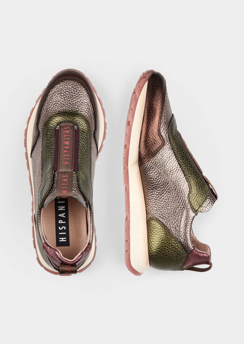 Schimmernde Metallic-Sneaker zum Schlüpfen
