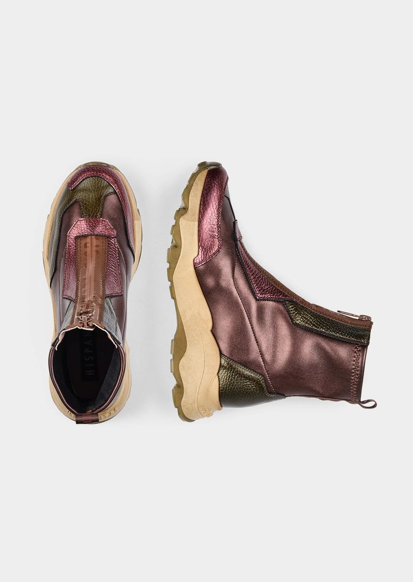 Chunky-Boots mit Metallic-Einsätzen