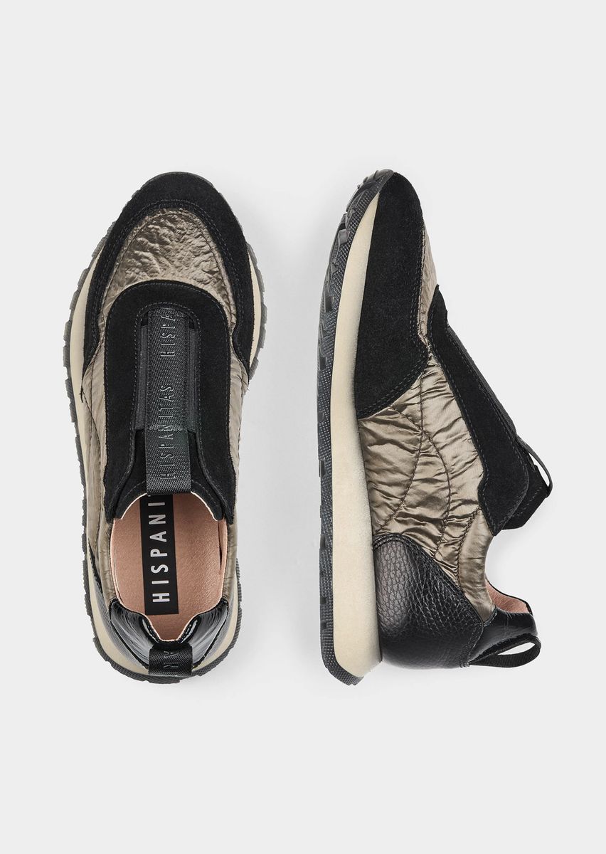 Gesteppter Slip-On Sneaker Materialmix