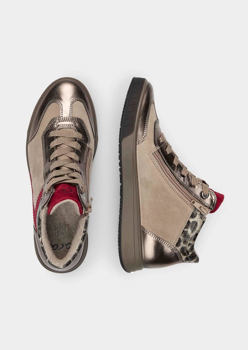 Metallic High-Top Stiefeletten