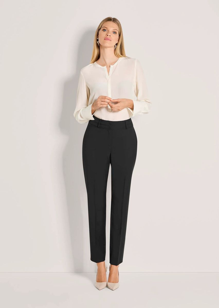Taillierte Wollhose in Knöchellänge