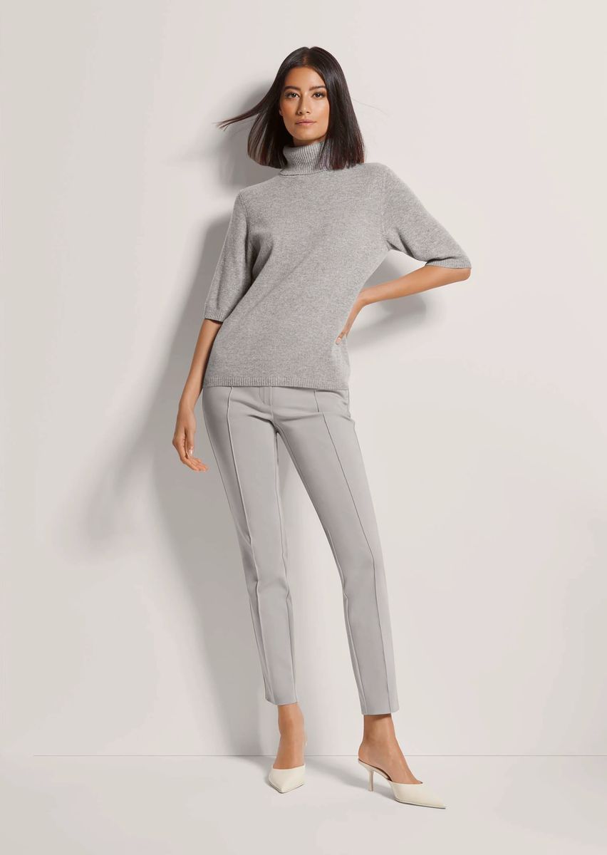 Kaschmir-Rollkragenpullover mit halbem Arm