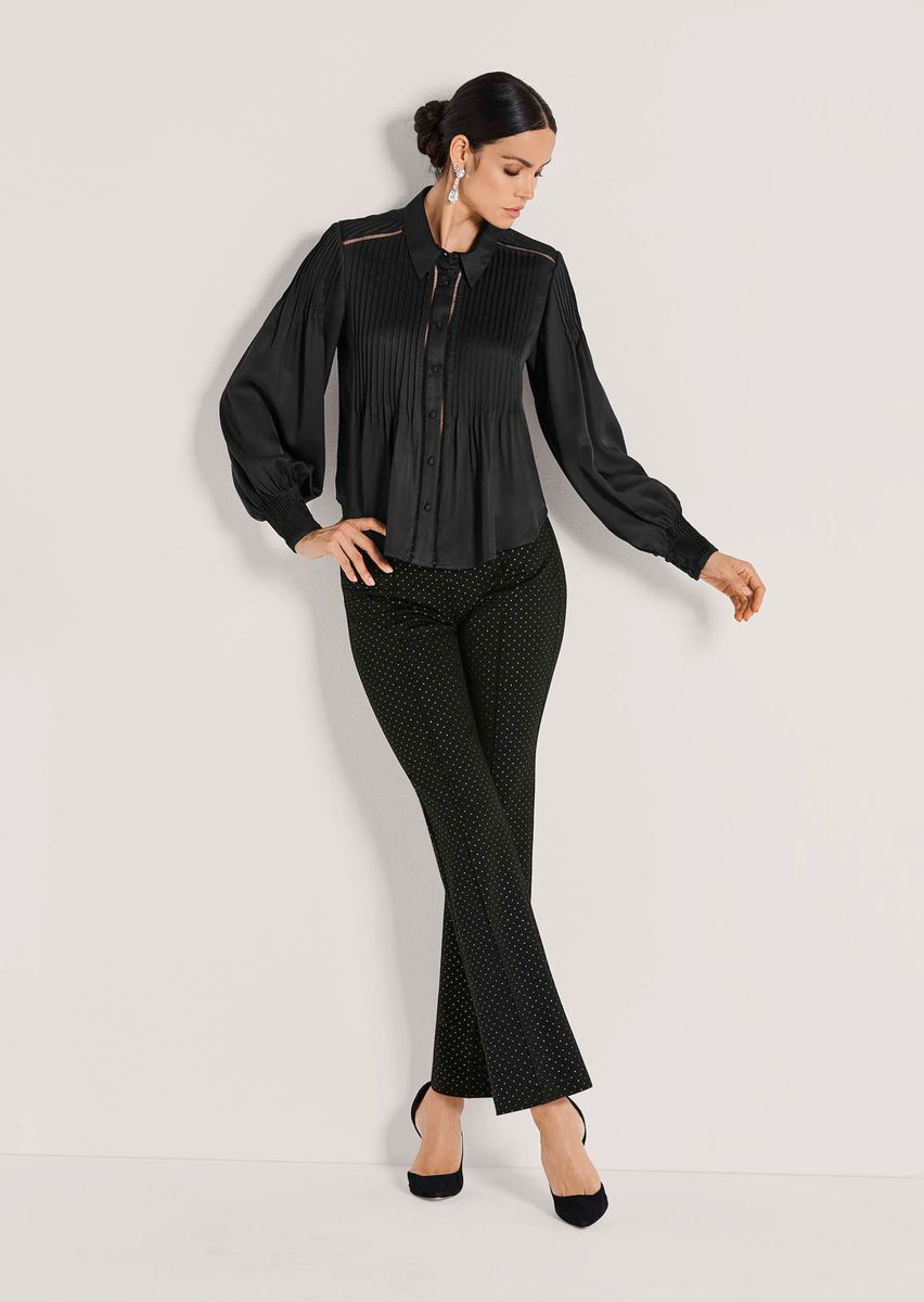 Elegante Viskosebluse mit Biesen