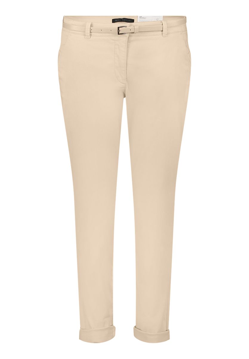 Chino-Hose mit entspannter Passform und Gürtel