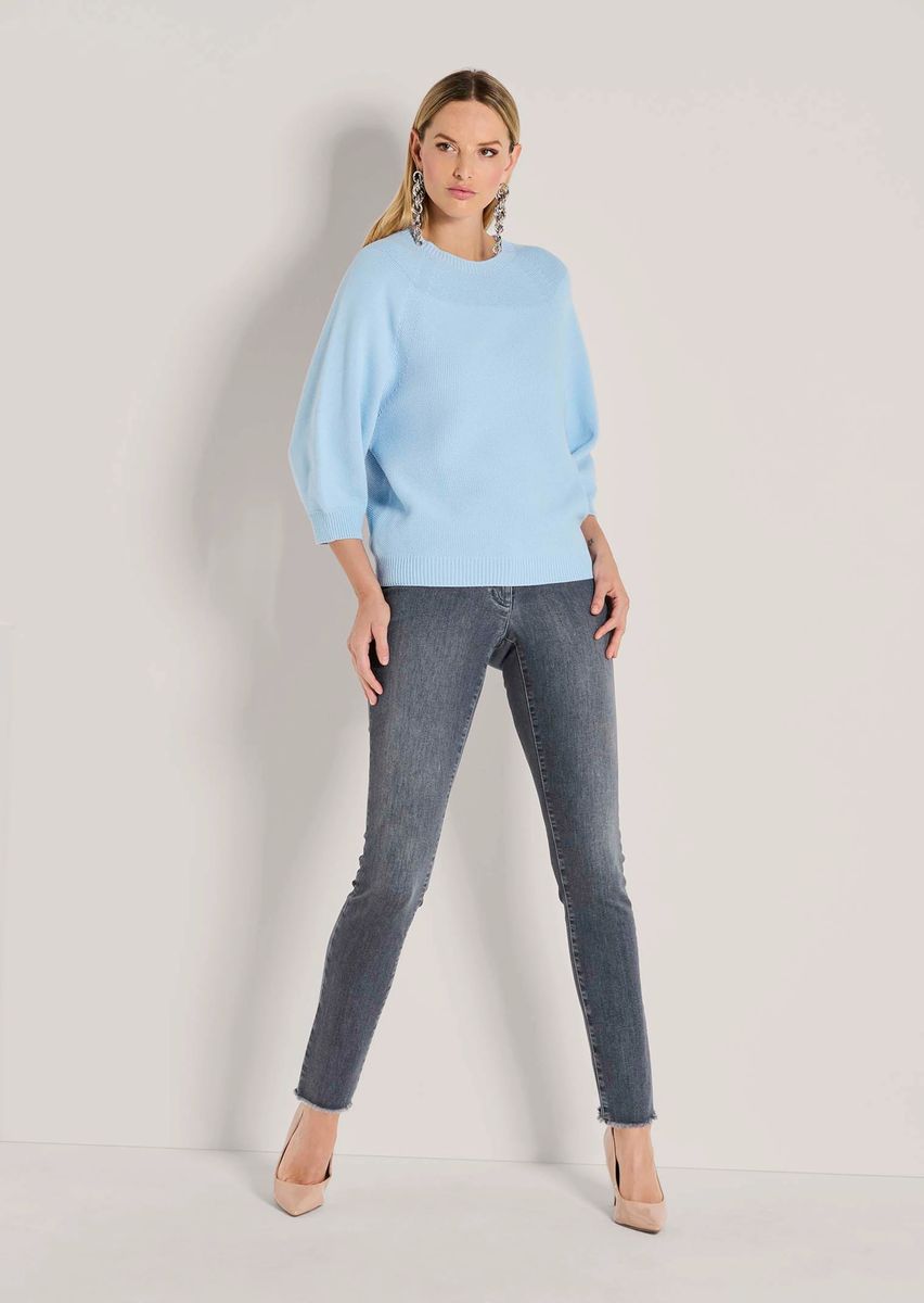 Strukturierter Pullover mit Ballonärmeln