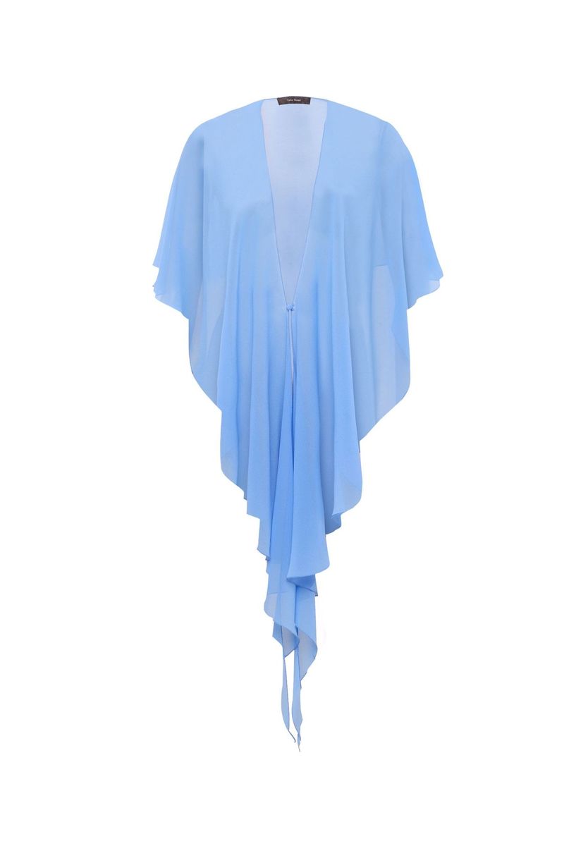 Vera Mont Stola, Volant, für Damen, blau, S