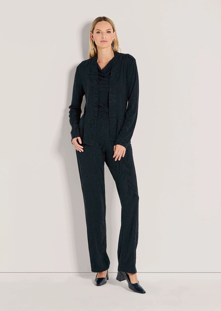 Raffinierte Jersey-Jacke mit Animal-Jacquard