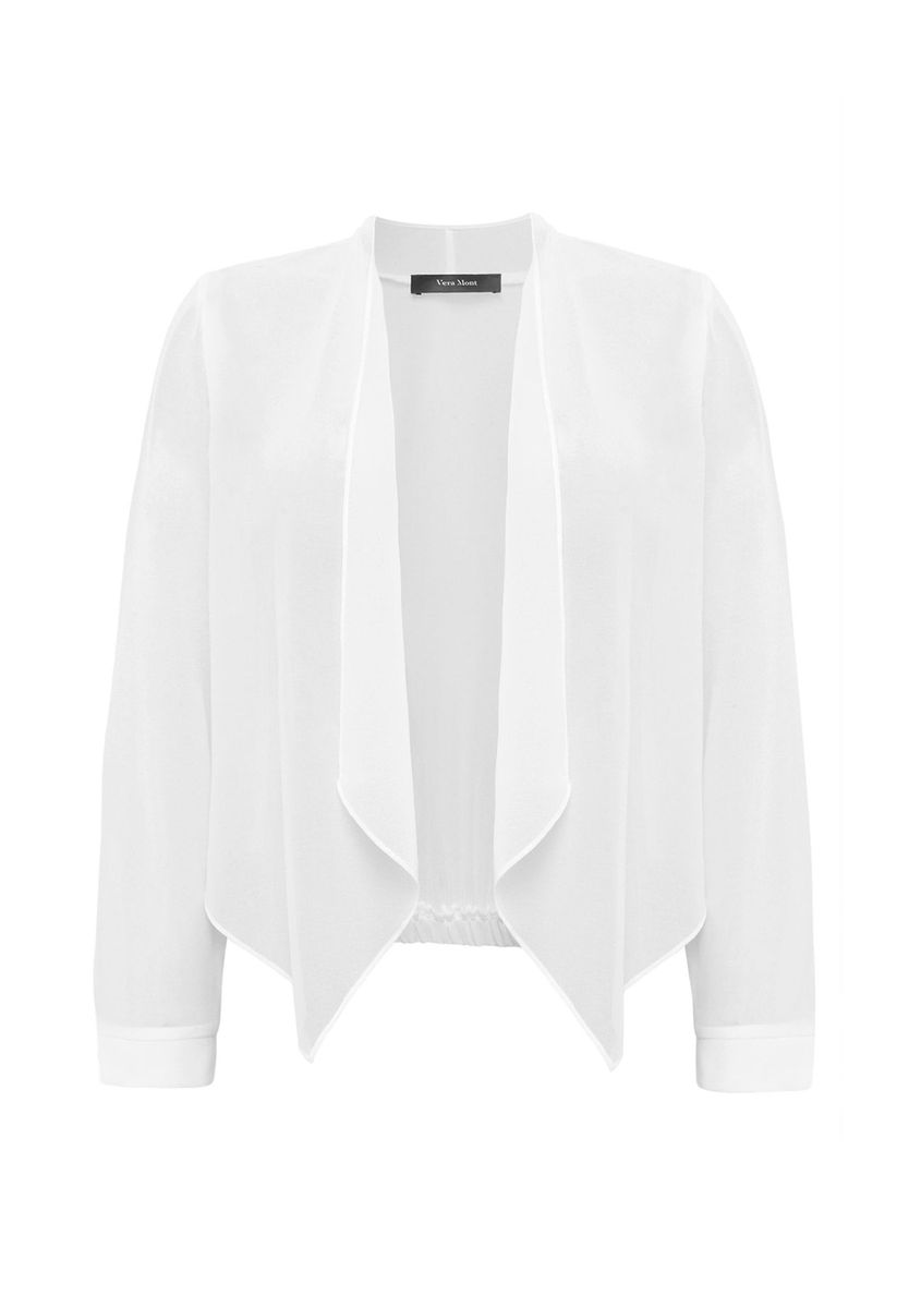 Elegante Chiffon Bolero Jacke ohne Verschluss
