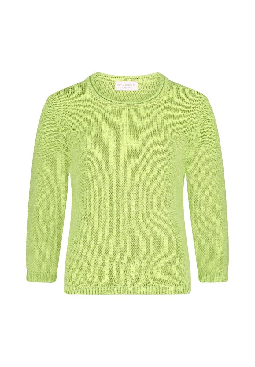 Klassischer Strickpullover in Limettengrün