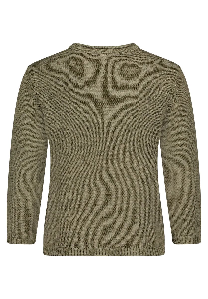 Klassischer Strickpullover in Limettengrün