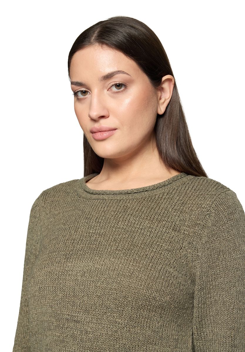 Klassischer Strickpullover in Limettengrün