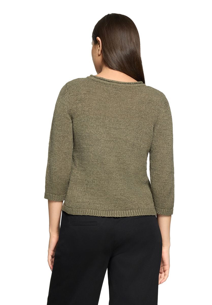 Klassischer Strickpullover in Limettengrün