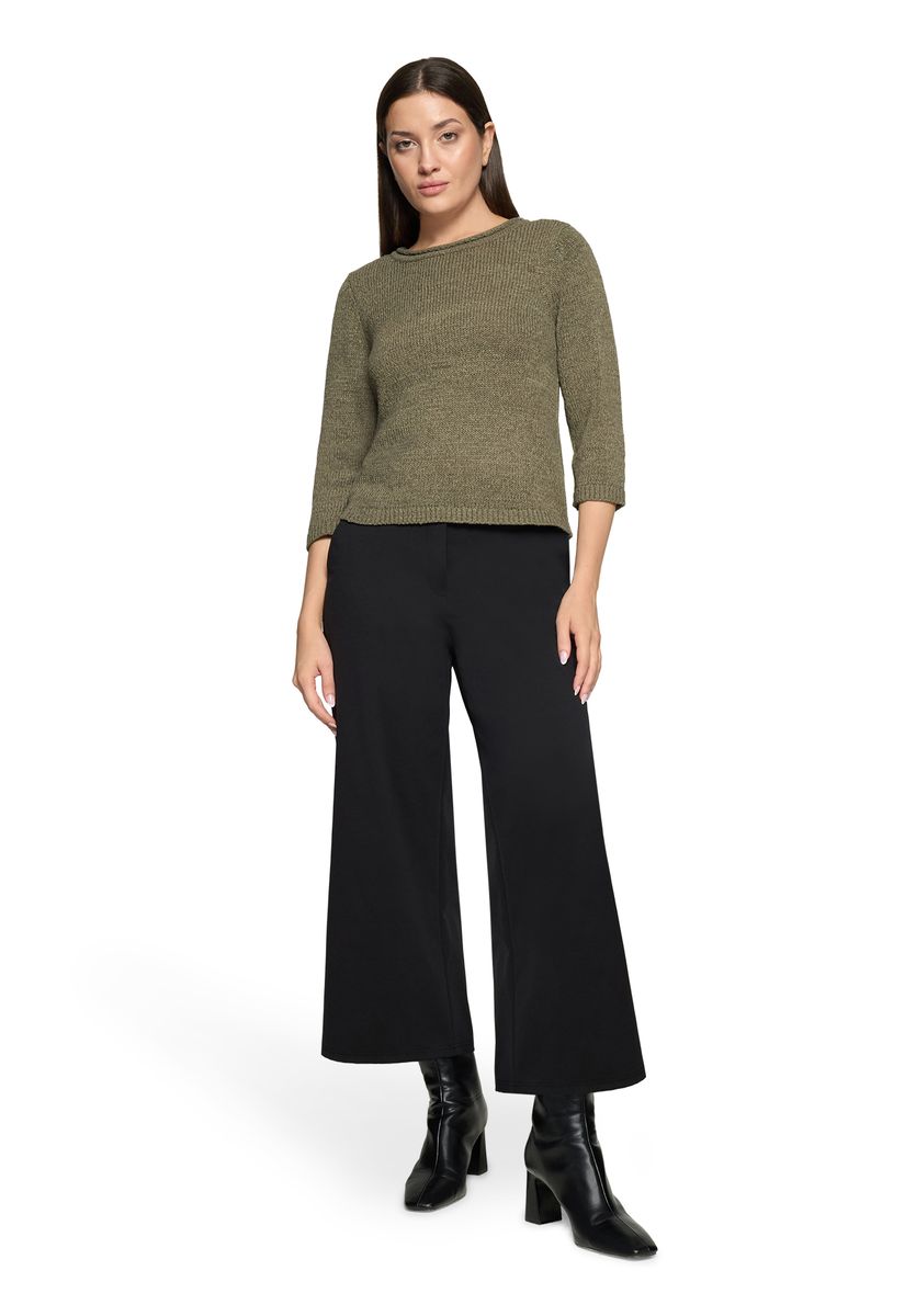 Klassischer Strickpullover in Limettengrün