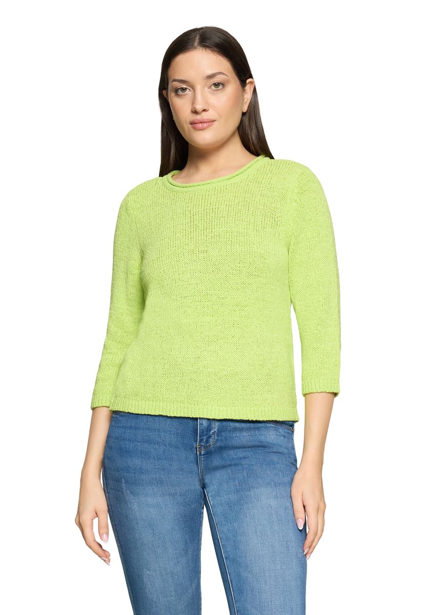 Klassischer Strickpullover mit 3/4-Ärmeln
