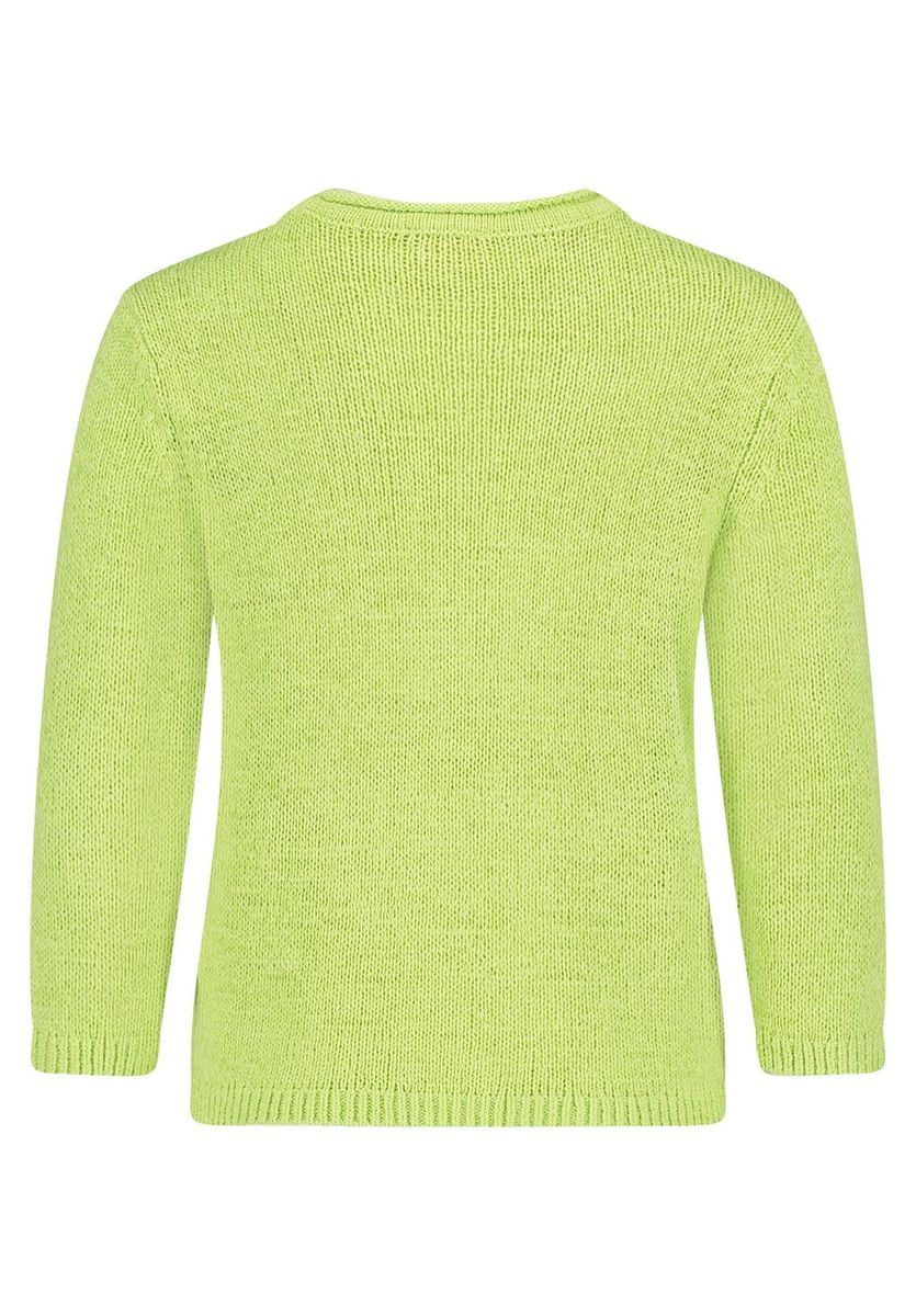 Klassischer Strickpullover in Limettengrün