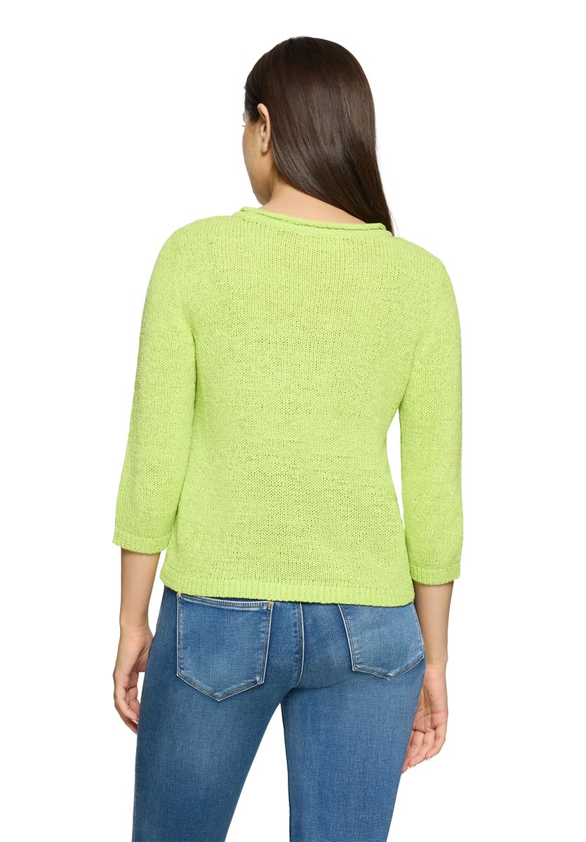 Klassischer Strickpullover in Limettengrün