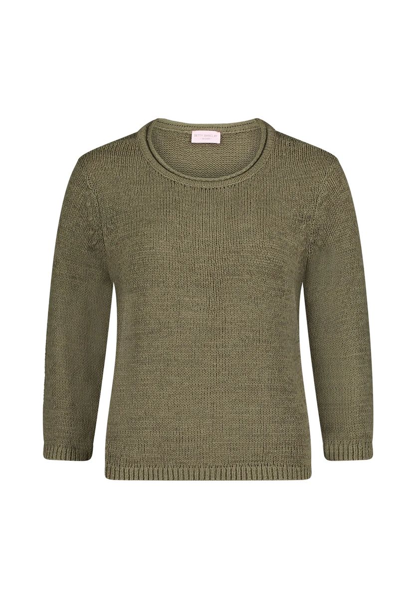 Klassischer Strickpullover in Limettengrün