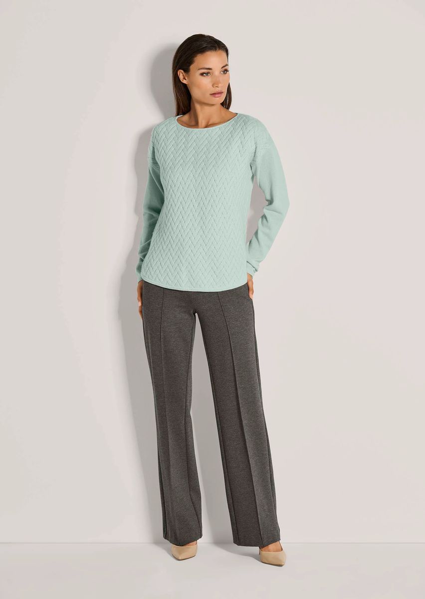 Woll-Kaschmir-Pullover mit Jacquard-Muster