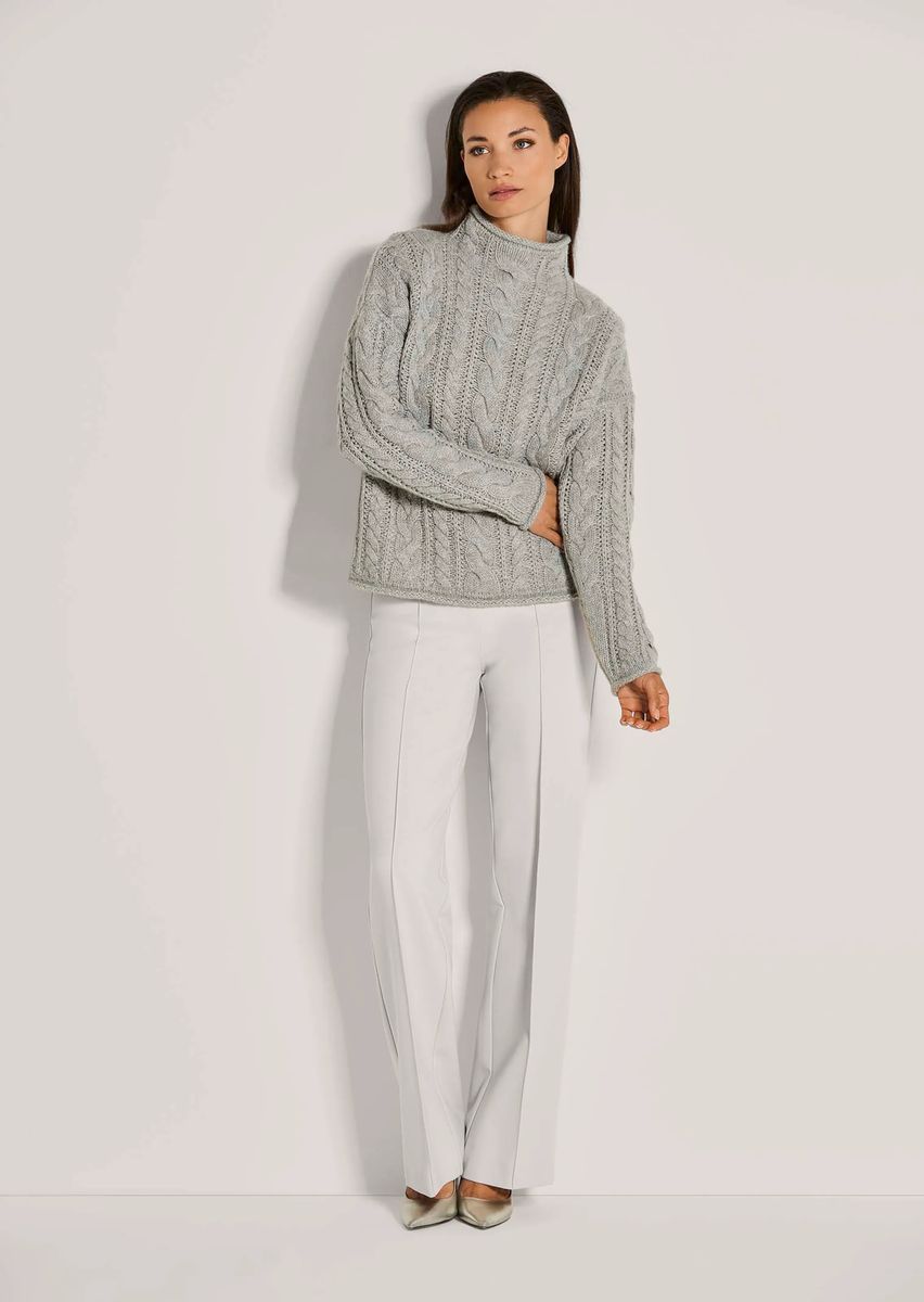 Oversize-Zopfmuster aus Woll-Kaschmir-Mix