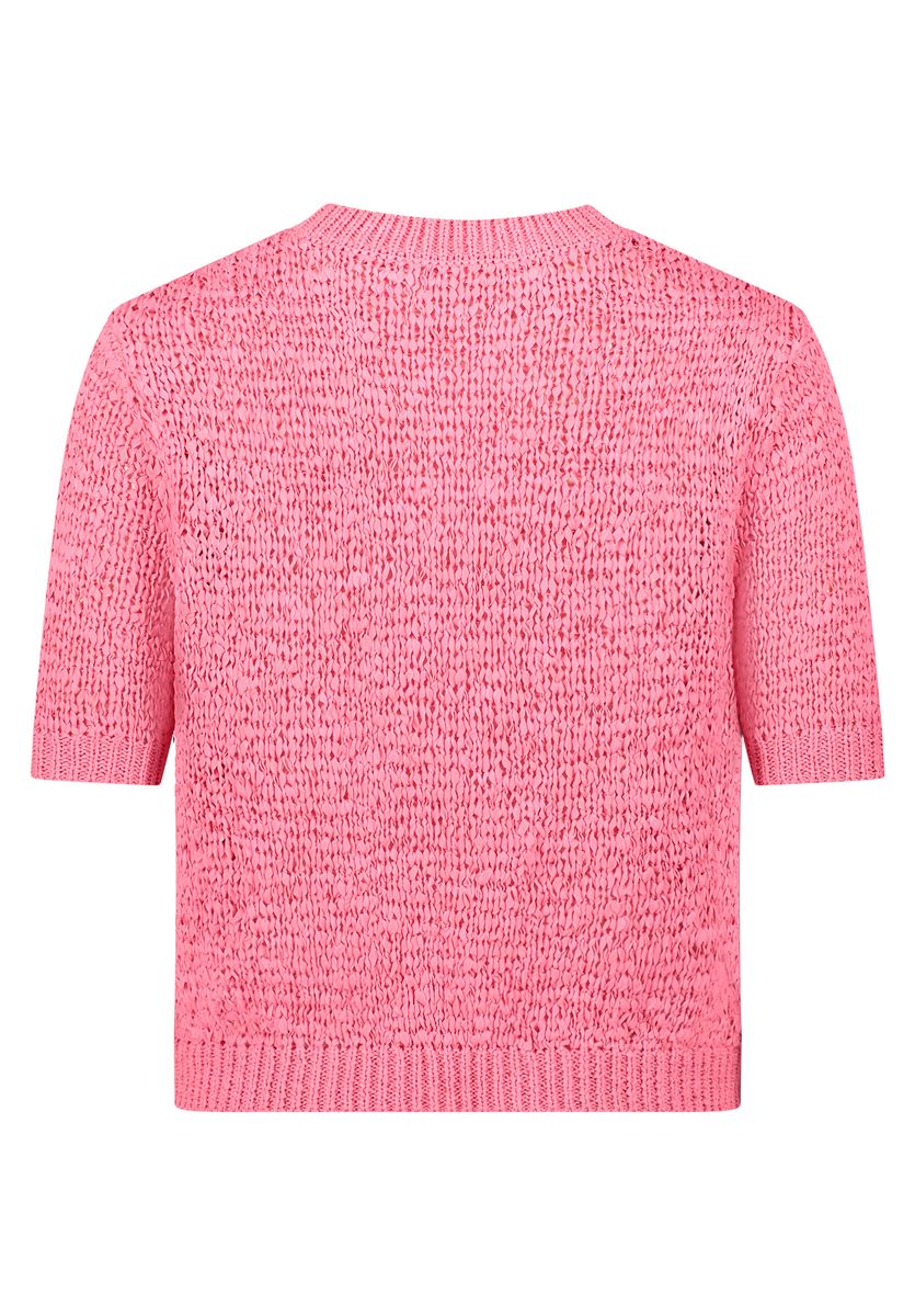Kurz geschnittenes Strickoberteil mit kurzen Ärmeln