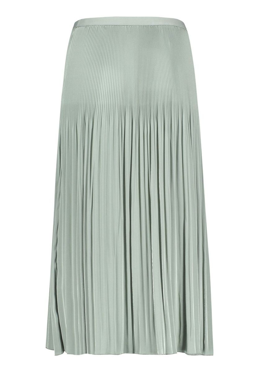 Eleganter Plissee-Midirrock in Grün