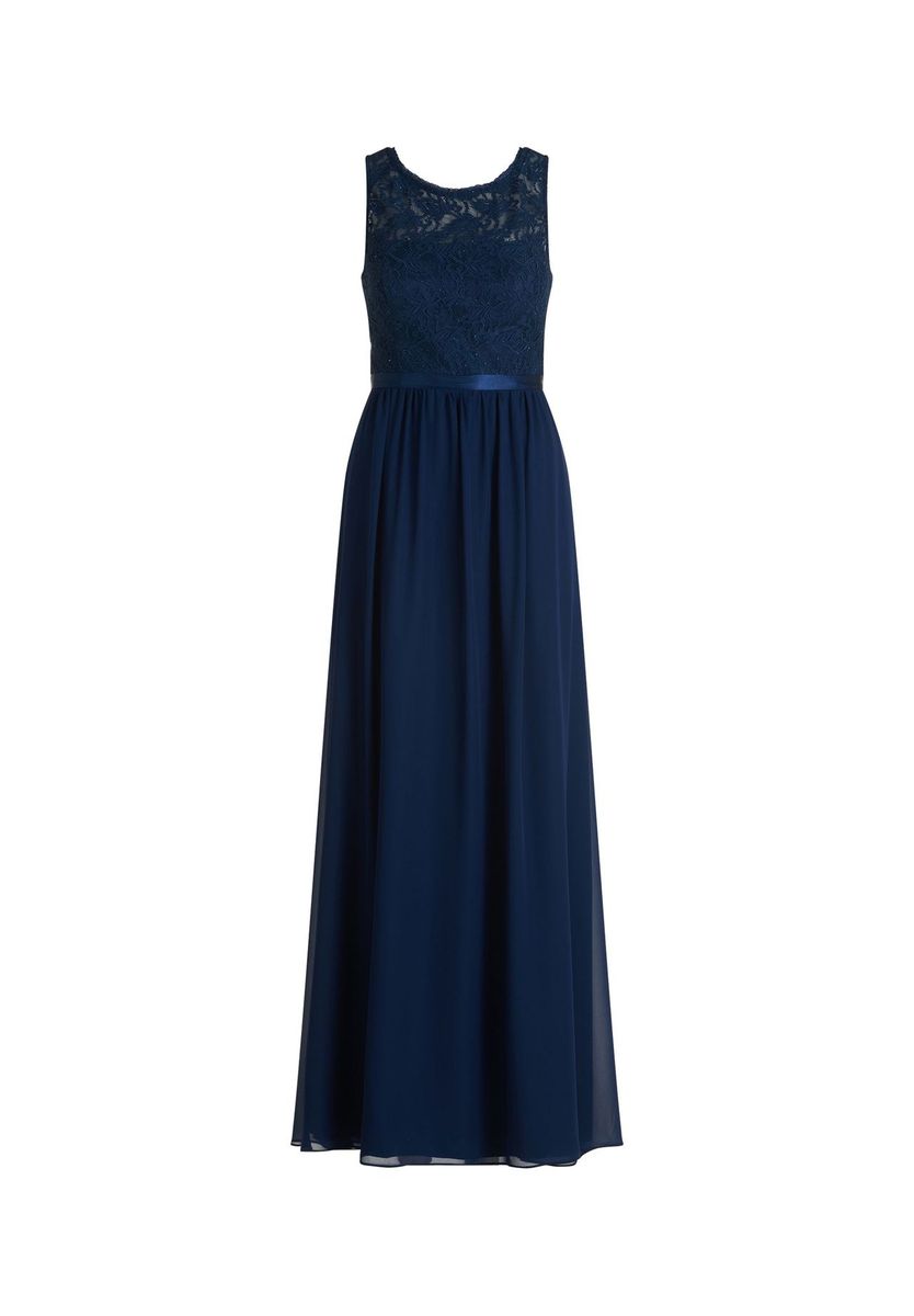 Elegantes Chiffon-Maxikleid mit Spitzenoberteil