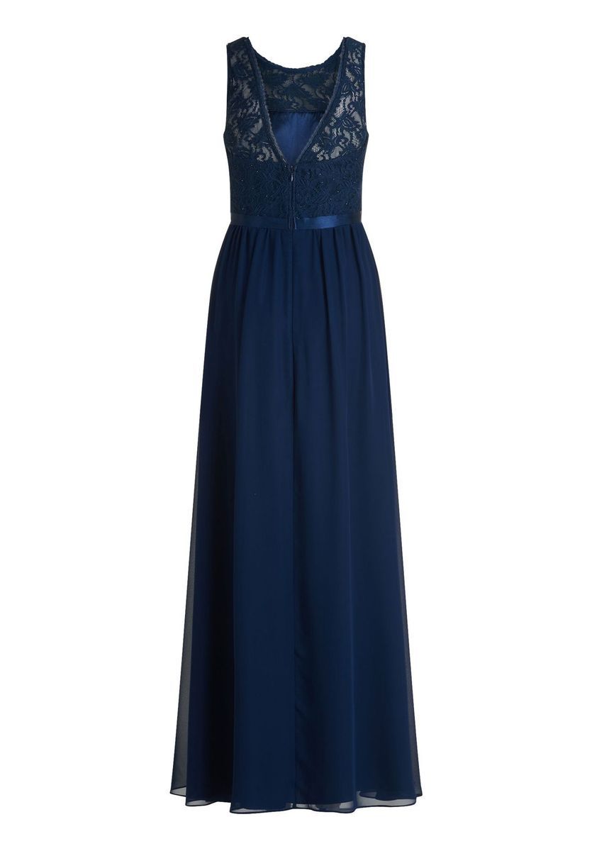Elegantes Chiffon-Maxikleid mit Spitzenoberteil