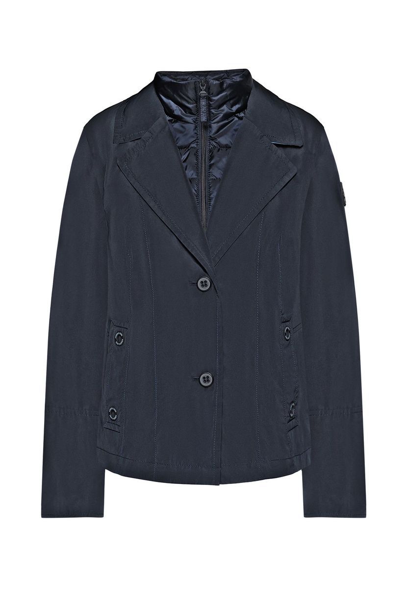 Taillierte Freizeitjacke mit gestepptem Einsatz