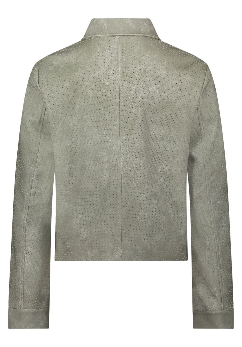 Lässige Cropped Jacke aus Kunstleder