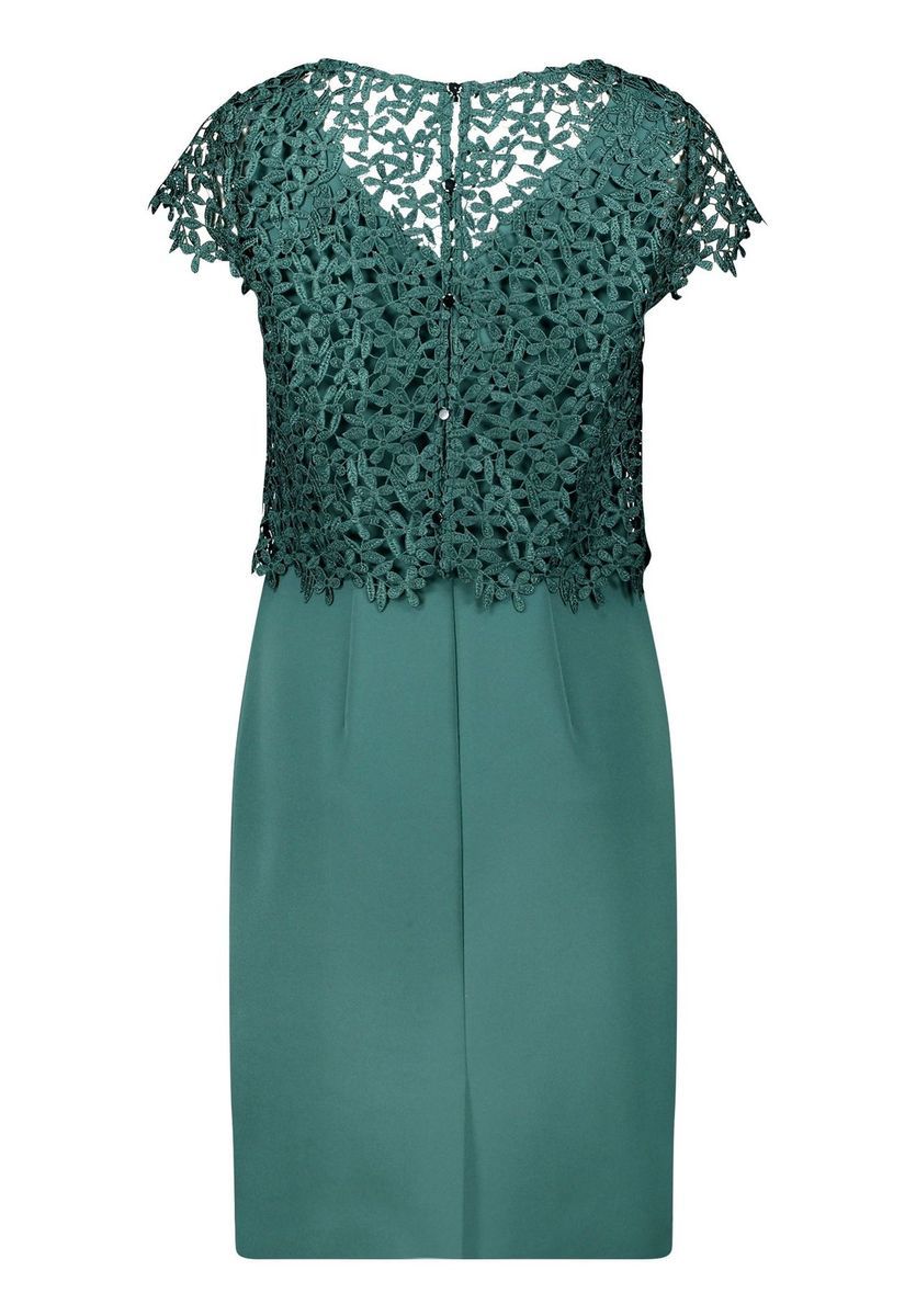 Elegantes Etuikleid mit Spitzenbesatz