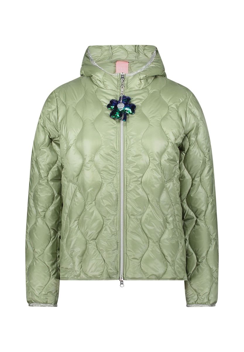 Gesteppte leichte Pufferjacke mit Kapuze