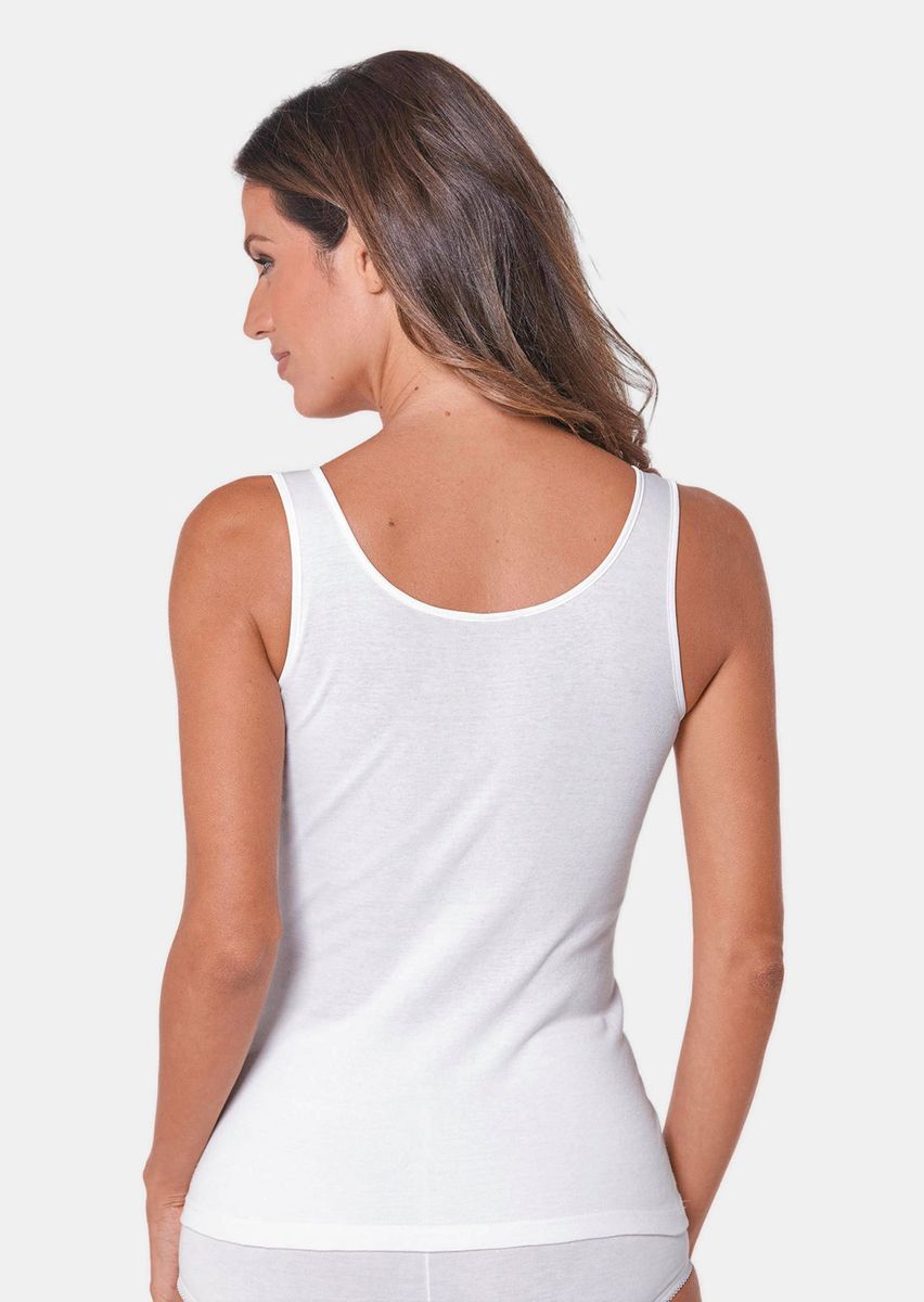 Nahtloses Tanktop aus Baumwollmix
