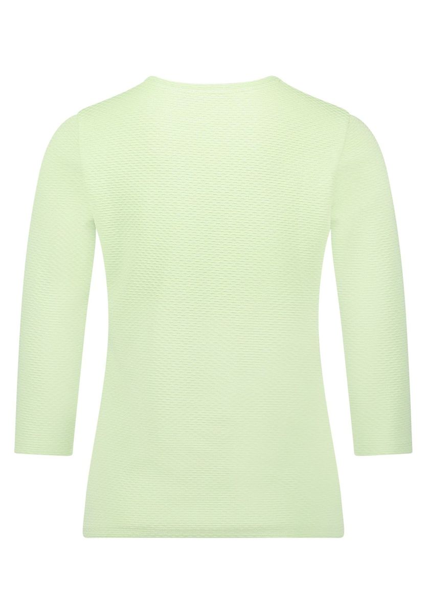 Strukturiertes Basic-Shirt mit 3/4 Ärmeln