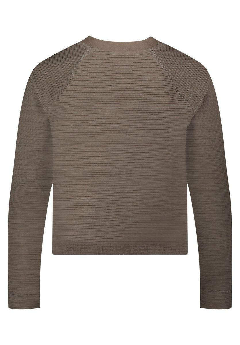 Strickjacke mit Reißverschluss und Rippenstruktur