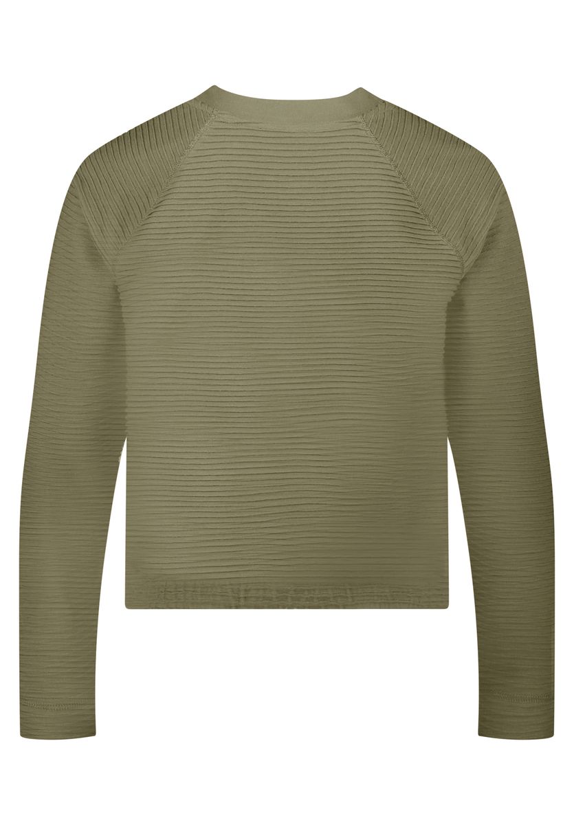Strickjacke mit Reißverschluss und Rippenstruktur
