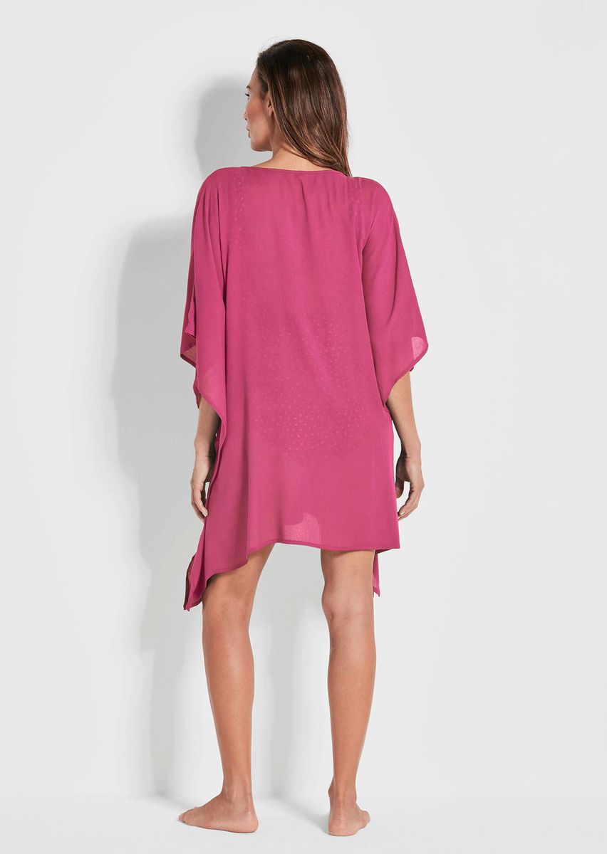 Kaftan-Überwurf aus Viskose-Crepe