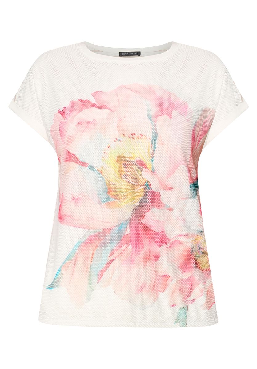 T-Shirt mit Blumendruck und lässiger Passform