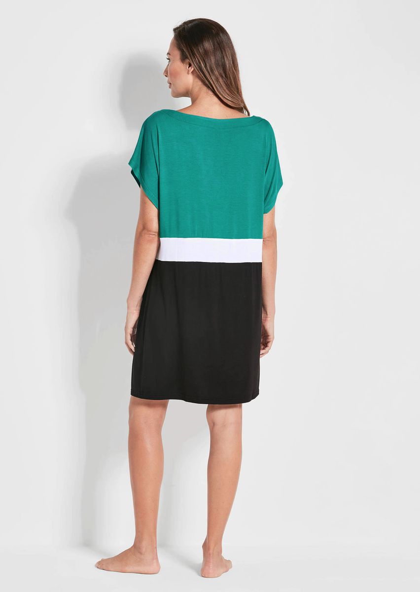 Longshirt-Strandkleid mit Color-Blocking