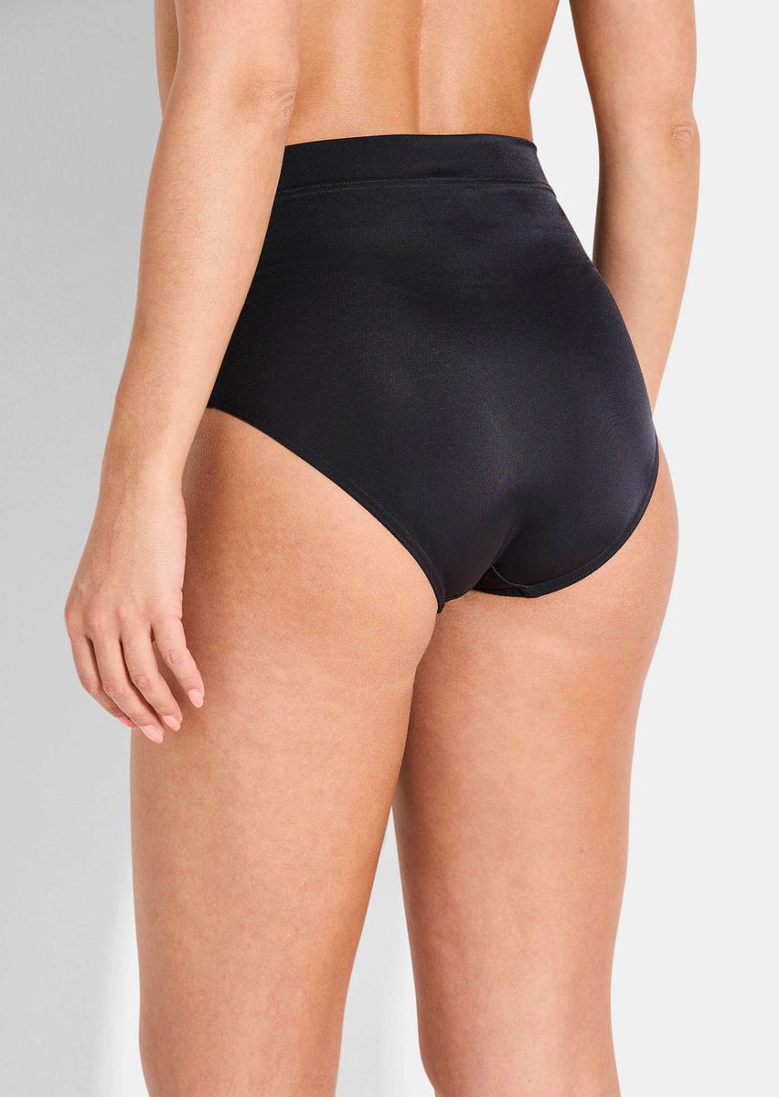 High-Waist-Bikinihose mit breitem Bund