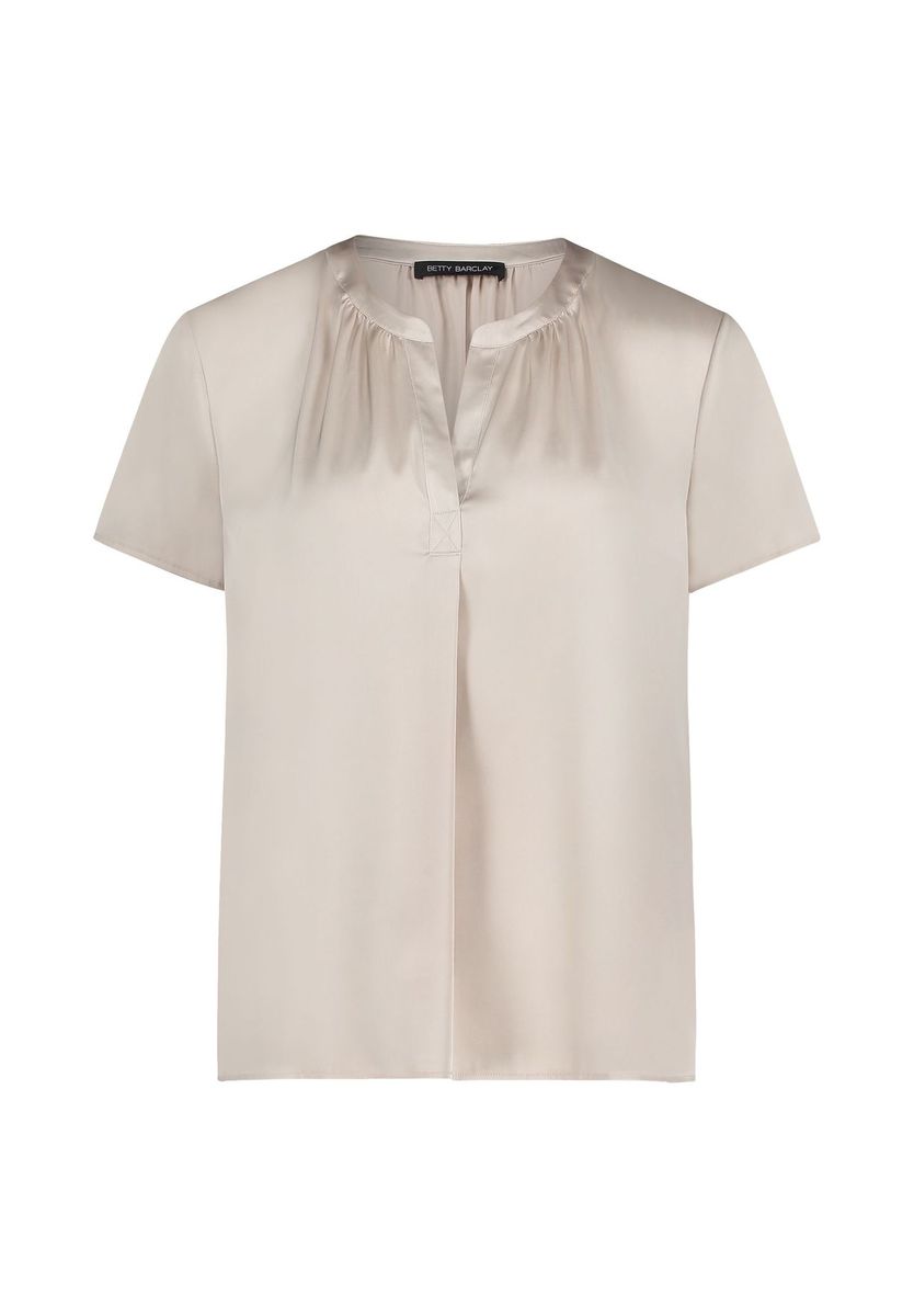 Elegante Satin Kurzarm Bluse