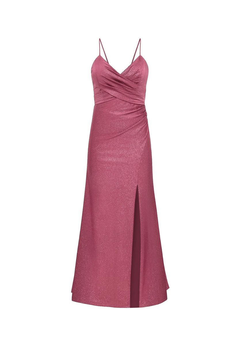 Schimmerndes, trägerloses Abend-Maxikleid