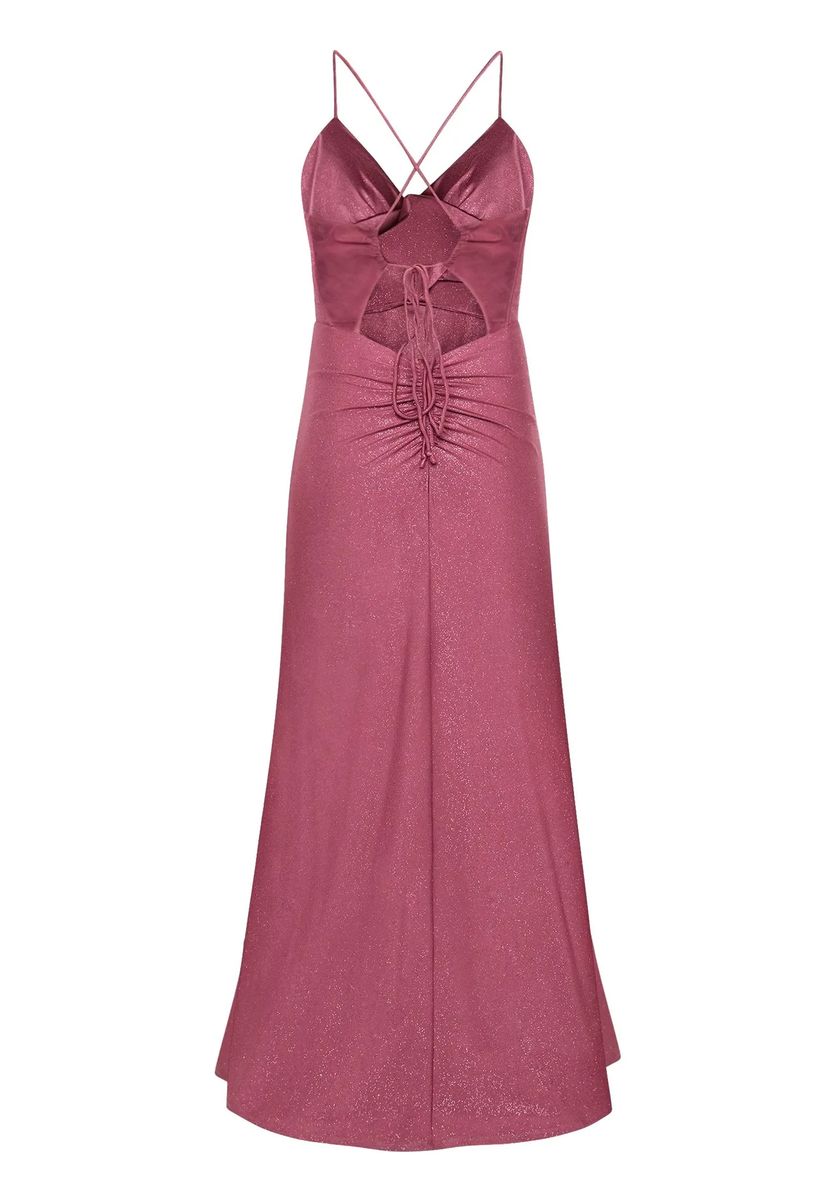 Schimmerndes, trägerloses Abend-Maxikleid