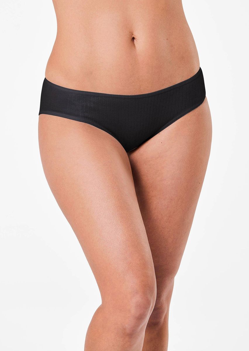 Nahtloser Feinripp-Slip aus Baumwolle