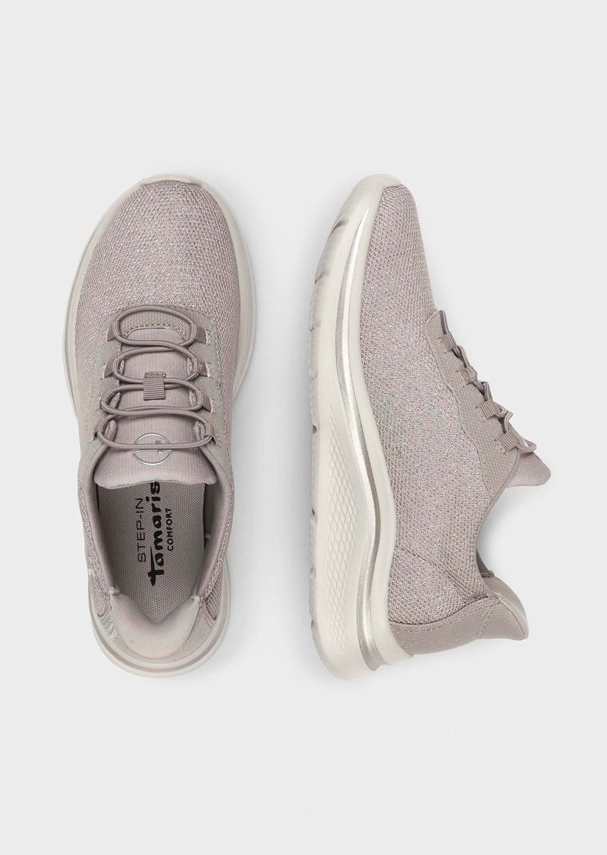 Schimmernde Slip-On-Sneaker mit Lurex