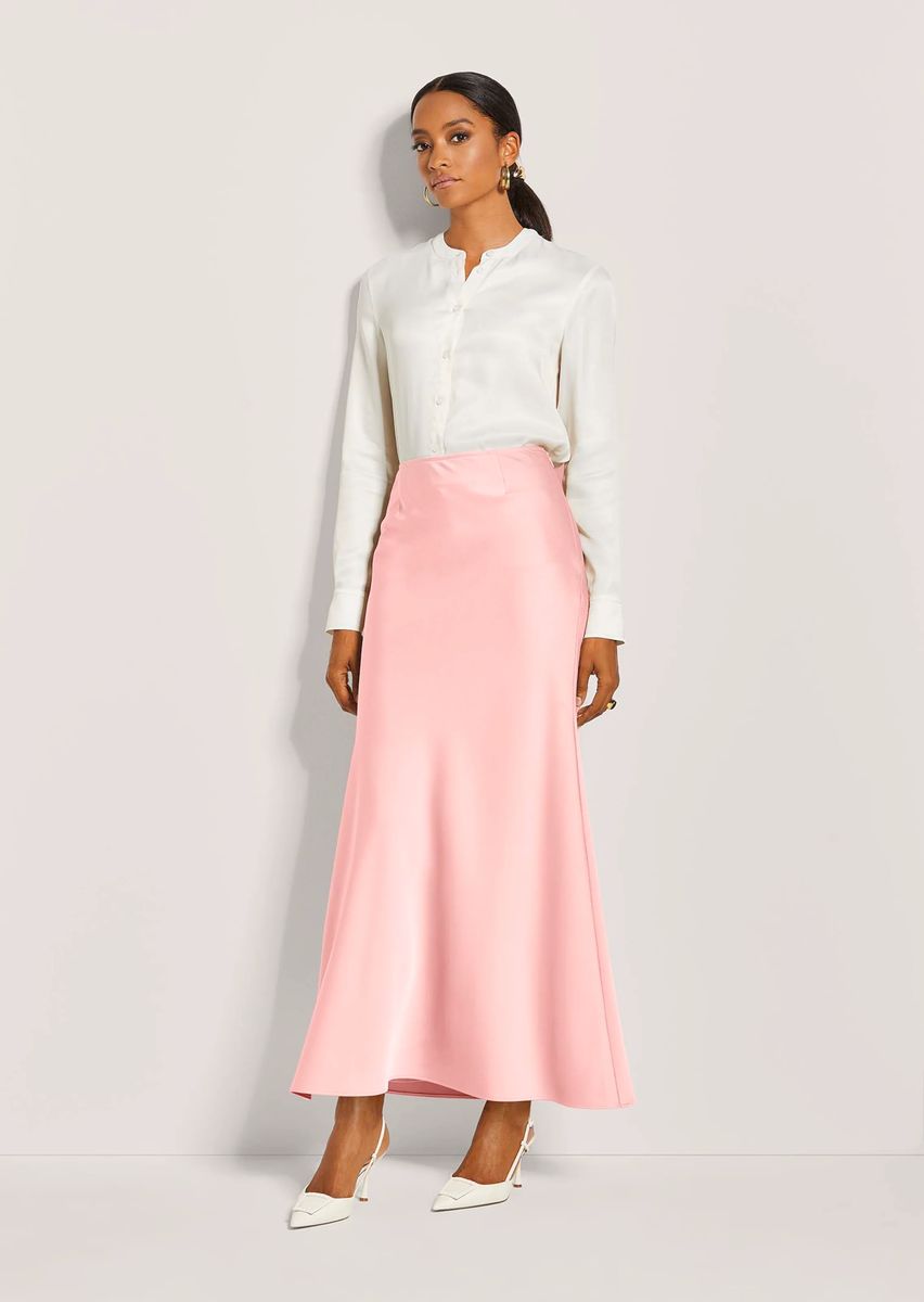 Eleganter Satin-Maxirock in Fishtail-Form