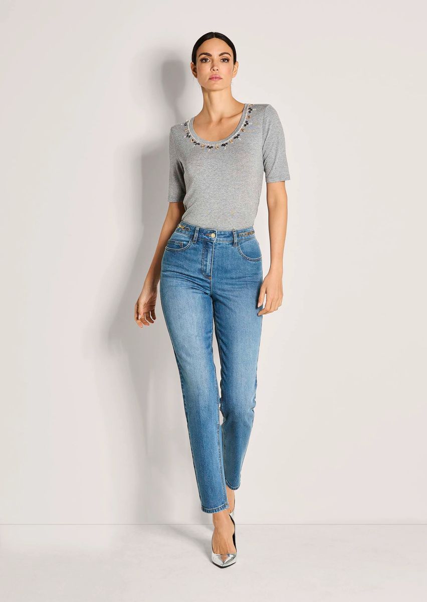 Schmale Five-Pocket-Stretch-Jeans
